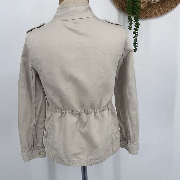 Loft Cotton Linen Blend Twill Utility Jacket Cream‎ SP - Picture 5 of 16